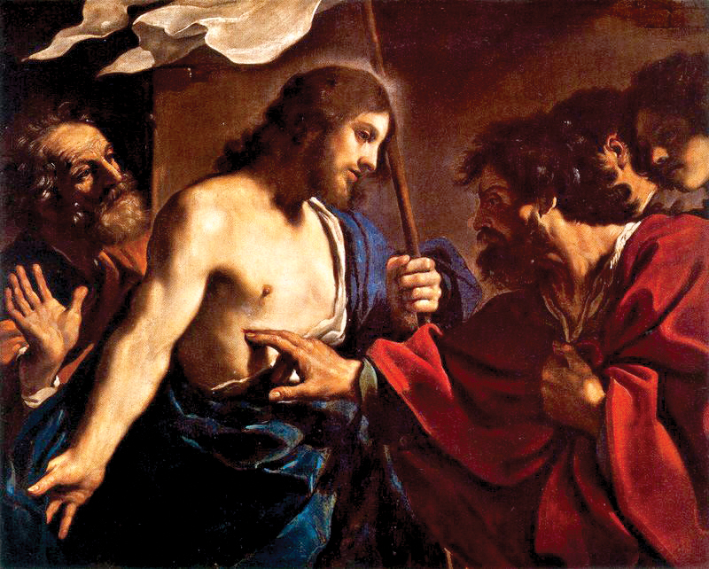 Incredulity of St. Thomas, by Giovanni Francesco Barbieri (a.k.a. Il Guercino)
