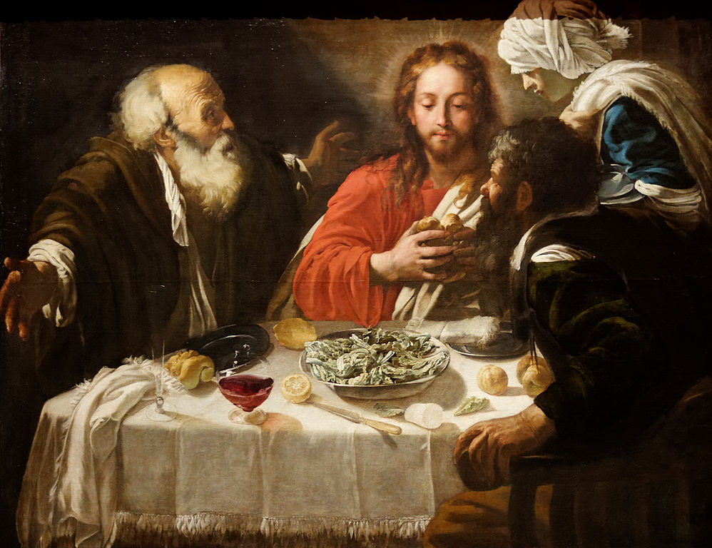 Christ and the Disciples in Emmaus, Follower of Caravagio