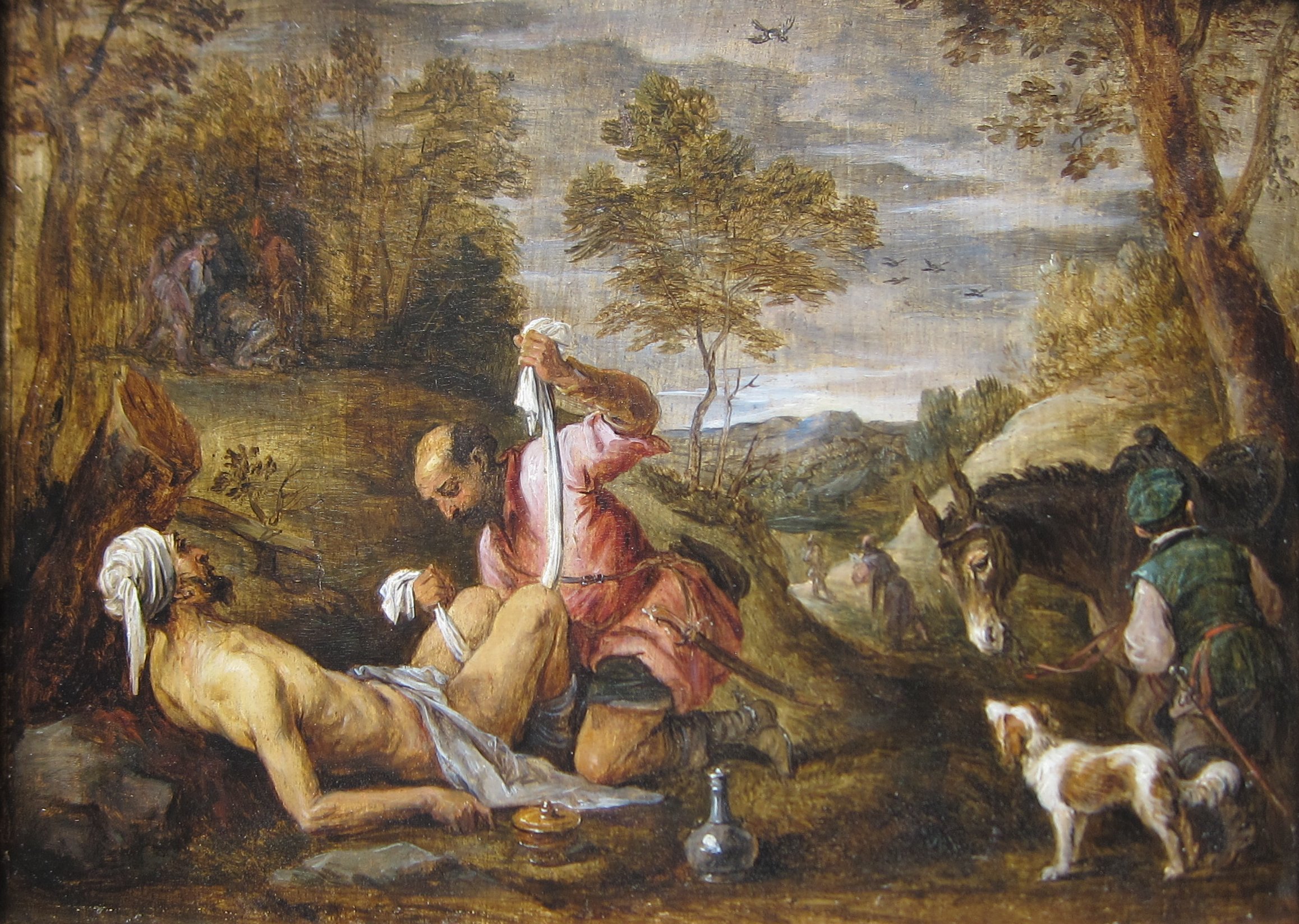 'The_Good_Samaritan'_by_David_Teniers_the_younger_after_Francesco_Bassano