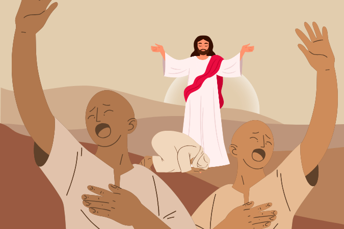 你們去叫司祭們檢驗你們罷!」他們去的時候便潔淨了。