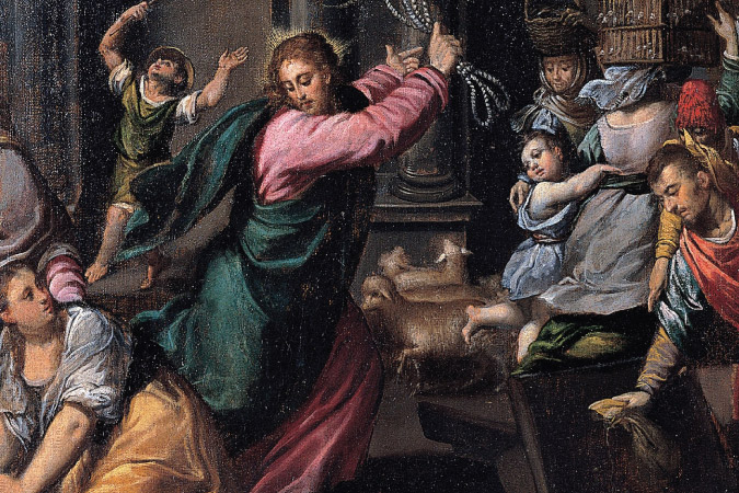 耶穌進了殿院，開始把買賣人趕出去