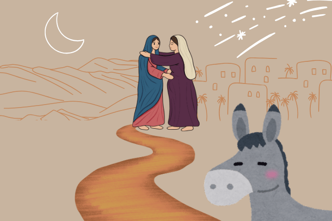 我的靈魂頌揚上主，我的心神歡躍於天主