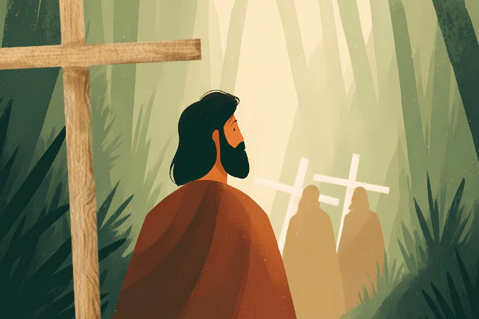 誰若願意跟隨我，該棄絕自己，天天背著自己的十字架跟隨我。